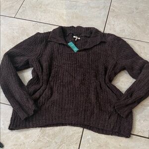 Maurices Dark Brown Cowl Neck Sweater
